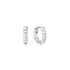 Silver Texture Small Huggie Hoop Earrings
